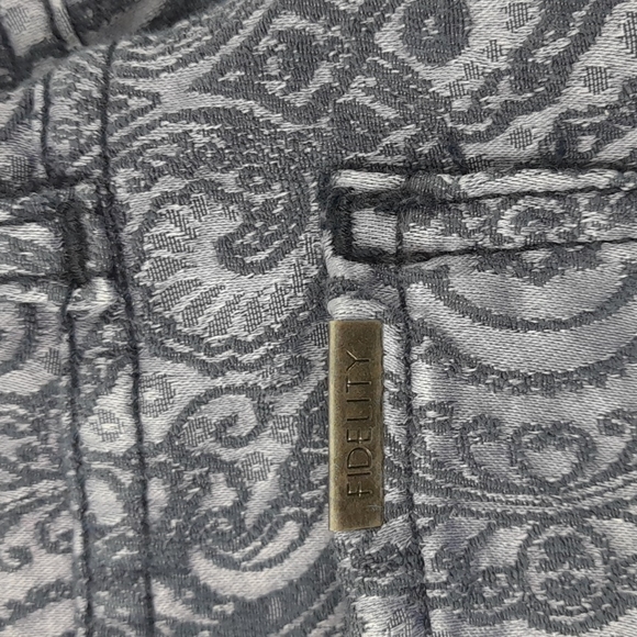 Fidelity Embroidered Pants Size 25 Purple #35 - Picture 9 of 9